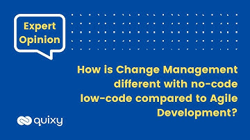 Expert Opinion | How is change management different with No-Code compared to Agile development?
