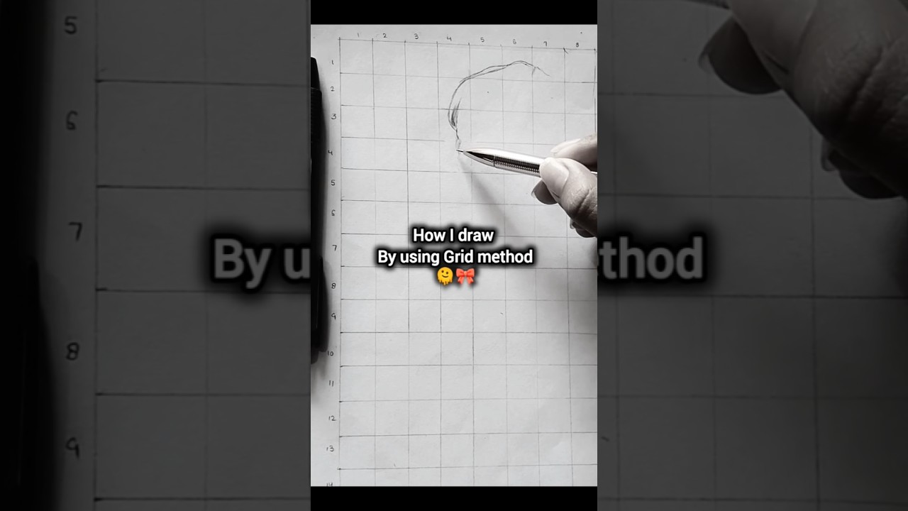 Draw By using grid method for perfect outline 🫠🎀 || 