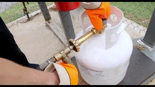 How do you refill a disposable Propane tank