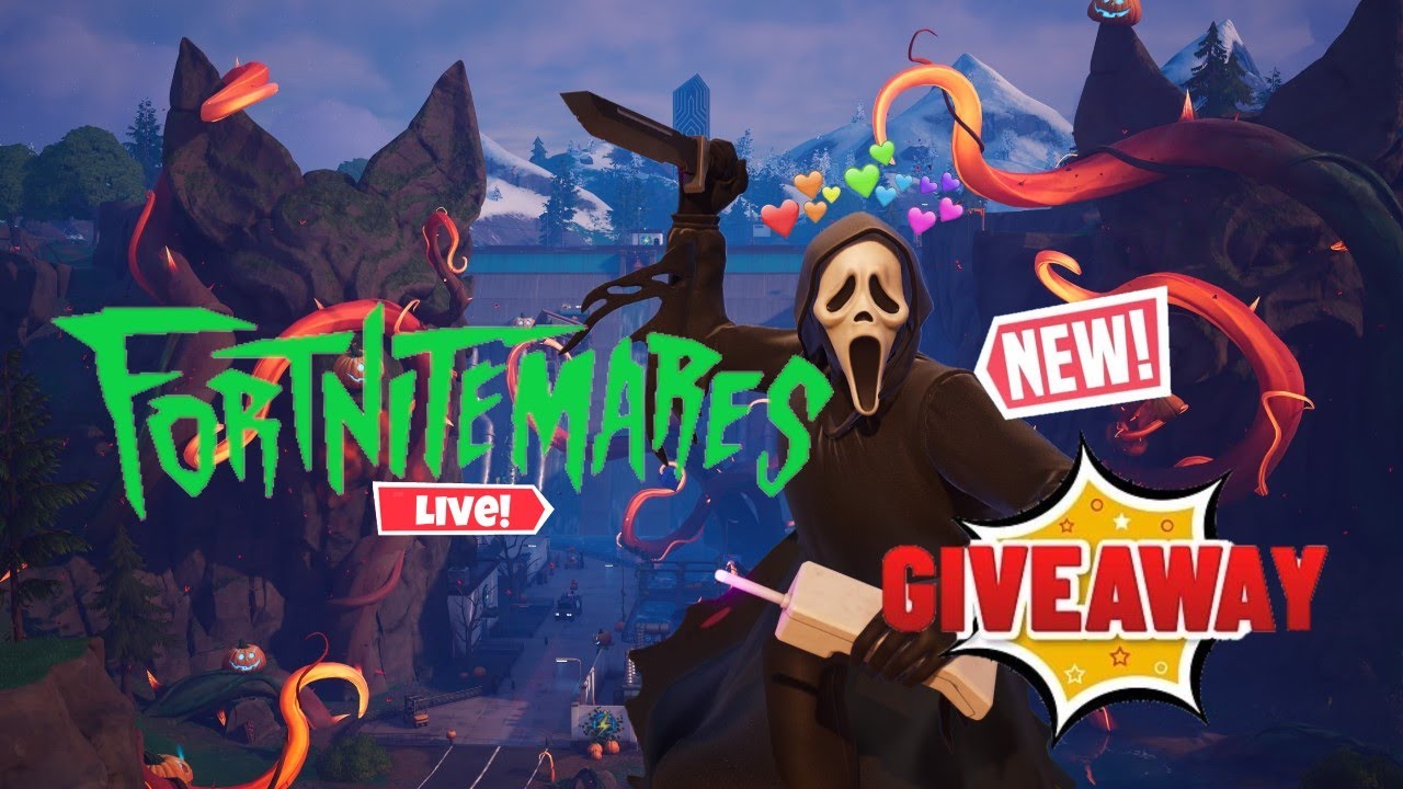 🔴Fortnite live - GIVEAWAYS TODAY-GHOST FACE & FORTNITEMARES IS HERE!