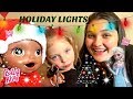 BABY ALIVE goes SEARCHING for HOLIDAY LIGHTS! The Lilly and Mommy Show. The TOYTASTIC Sisters