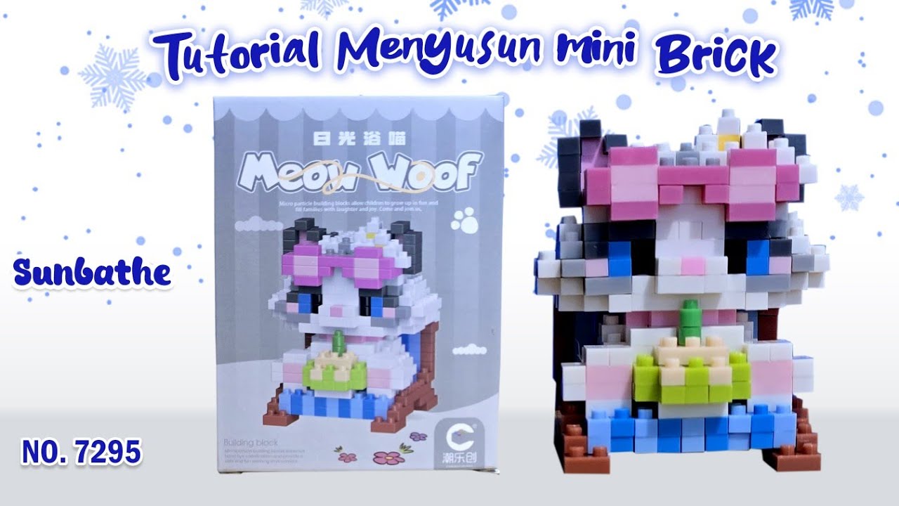 HOW I BUILD MINI LEGO BRICKS NANO BLOCKS MEOW WOOF SERIES NO. 7295 SUNBATHE CAT