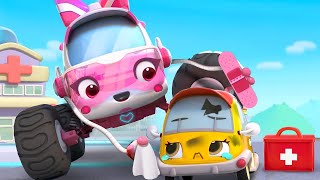 lets go brave ambulance more monster trucks car cartoon kids songs babybus