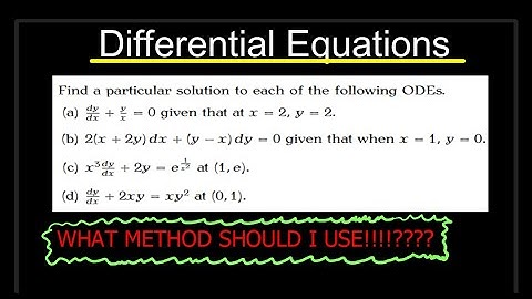 Finding Particular Solutions To ODEs.