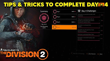 The Division 2 "RE-ANIMATED GLOBAL EVENT DAY-4 CHALLENGES" "TIPS TO DO IT EASILY"