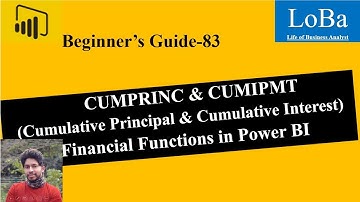 Power BI CUMPRINC & CUMIPMT function | Cumulative principal and interest calculation in PBI
