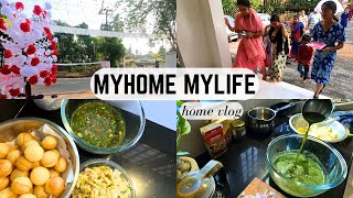 Simple Home vlog|പള്ളി പെരുനാൾ വിശേഷങ്ങൾ|Spicy Pani Puri|How I store മല്ലി എല്ലാ|MyhomeMylife