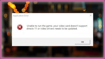 Unable to run the game your video card doesn