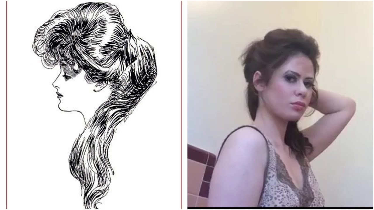 Gibson Girl Edwardian Question Mark Hair Tutorial Youtube