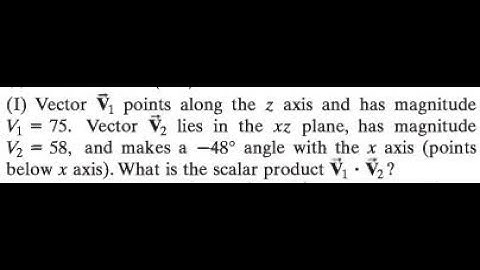 Vector points along the axis and has magnitude Vector lies in the plane, has magnitude and makes a a
