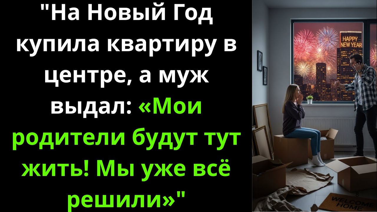 На Новый Год купила квартиру в центре, а муж выдал: «Мои родители будут тут жить! Мы уже всё решили»