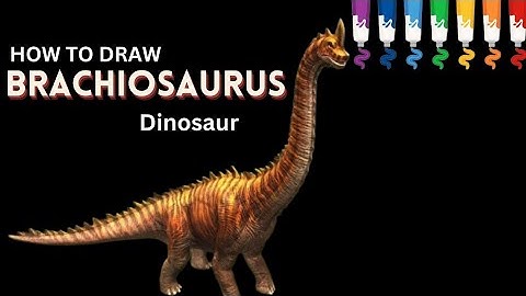 How to Draw a Brachiosaurus dinosaur from Jurassic World/easy Step By Step/Level 40