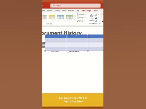 How to create a #table in #powerpoint | #presentation #tutorials # ...