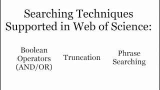 An Introduction to Web of Science