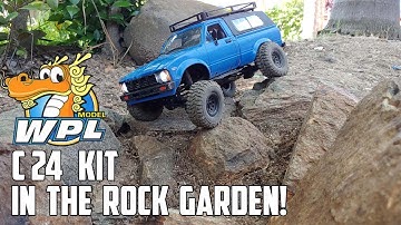 My Blue WPL C24 in the new Rock Garden