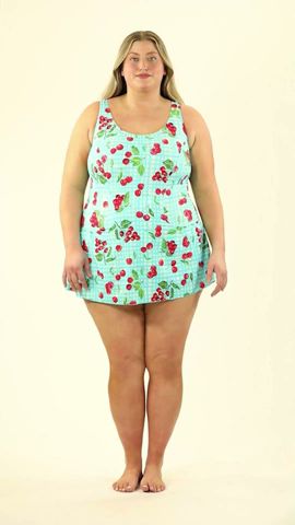 Sporti Plus Size Summer Picnic Swim Dress | SwimOutlet.com