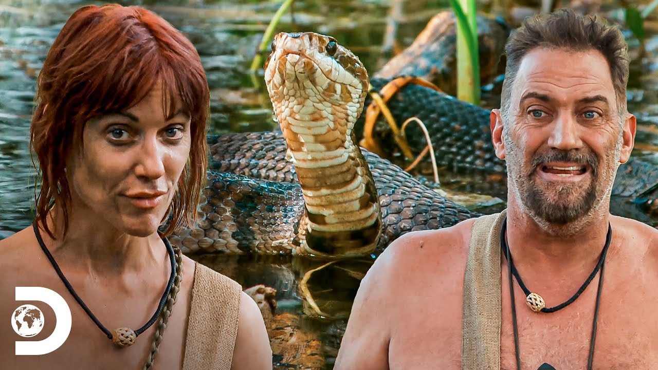 Suzanne e E.J. precisam enfrentar cobras venenosas | Largados e Pelados: A Tribo | Discovery Brasil