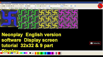 Neonplay  English version software  Display screen tutorial  32x32 & 9 part  Display
