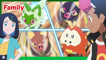 Fuecoco and Sprigatito VS Oinkologne! | Pokémon Horizons: The Series | Netflix Family