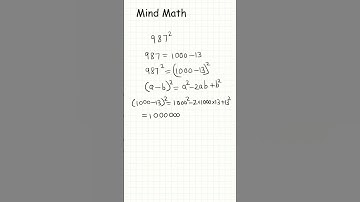 Square of 987#math #coolmathtrick #mindmaths #square #shorts