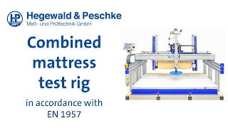 Combined mattress test rig for tests in accordance with EN 1957