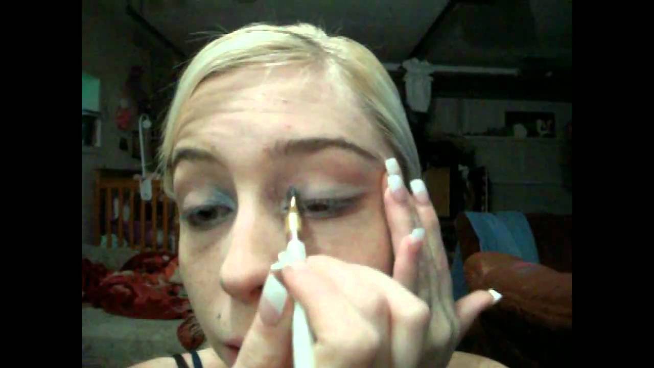 lunar dark goddess althena inspired makeup pt 1!!.avi