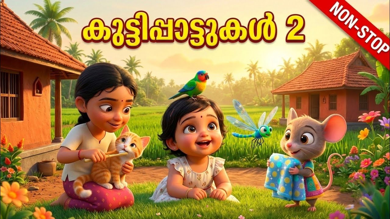 മലയാളം കുട്ടിപ്പാട്ടുകൾ: 🐦കൊതിയൻ ഈച്ചയും കൂട്ടുകാരും 🐭| Top Malayalam Nursery Rhymes Compilation