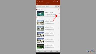 How to share a saved video clip using the AIBASE AI Color mobile app