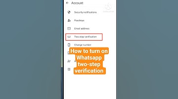 Enable Whatsapp two-step verification | Whatsapp security