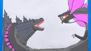 How To Draw Godzilla vs Tiamat | Godzilla X Kong: The New Empire