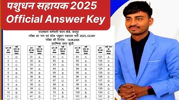 Livestock Assistant 2025 Official Answer Key Released. LSA Bharti 2025 Official Answer Key