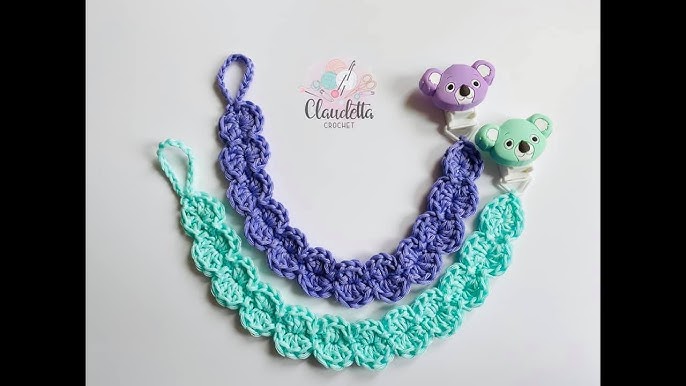 Porta chupete de bebe hebilla tirador de crochet