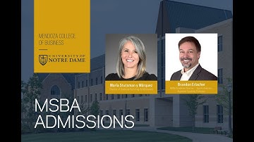 In-Depth Conversation with Notre Dame MSBA Program Director and Graduate Admissions Team