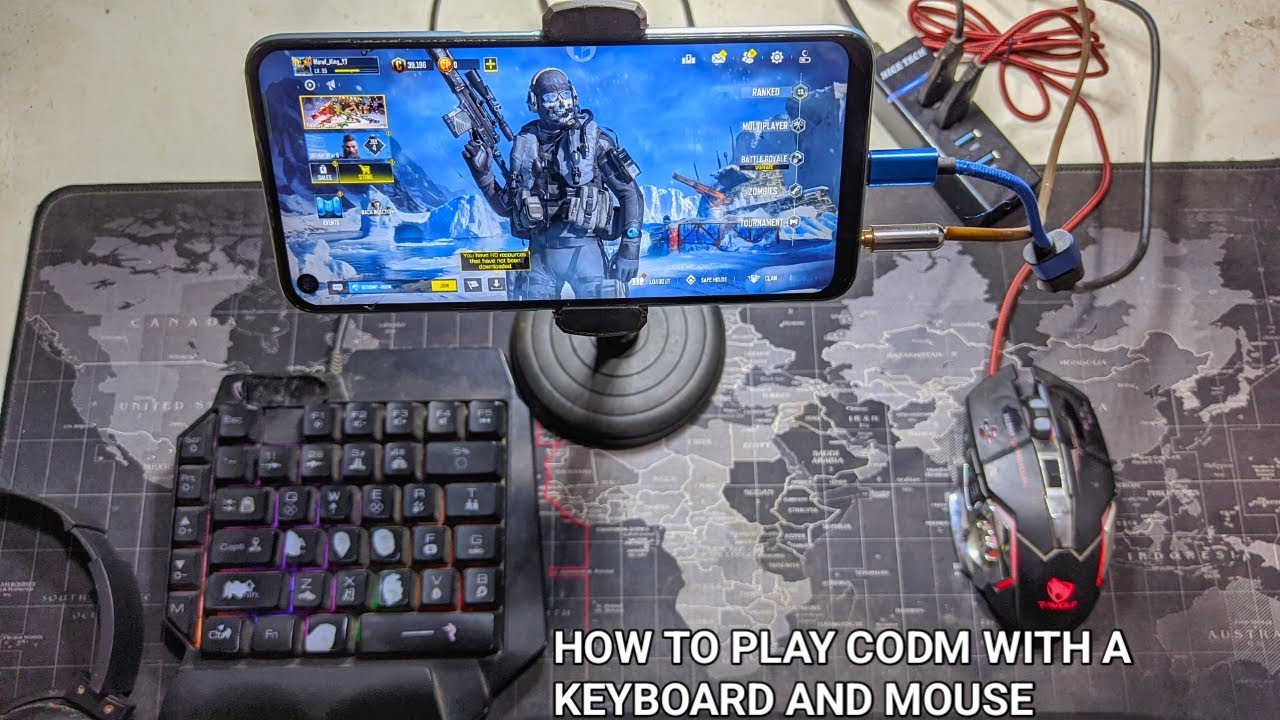 How to play CODM with a keyboard and mouse on an Android phone - YouTube