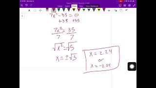 Algebra 1 Unit 8 Day 3 Notes