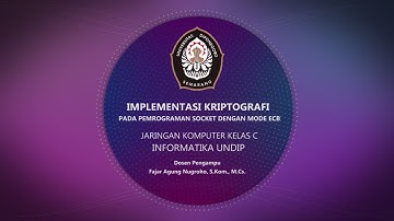 Implementasi Kriptografi pada Pemrograman Socket dengan Metode ECB - Jaringan Komputer UNDIP