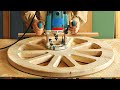 4K Изготовление и фрезерование деревянного колеса, making and milling a wooden wheel