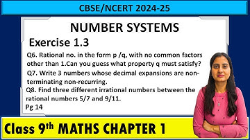 Number Systems exercise 1.3 question 6 to question 8 | Class 9 Maths Chapter 1
