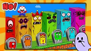 Mario Games Reacts 👾 Can Mario Defeat All Giant Zombies Numberblocks Mix Level Up Maze