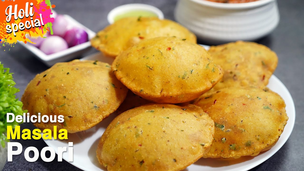 जब होली पर मेहमान घर आए तो उन्हें ये मसाला पूरी खिलायें | Holi Special Masala Poori | Taste Unfold