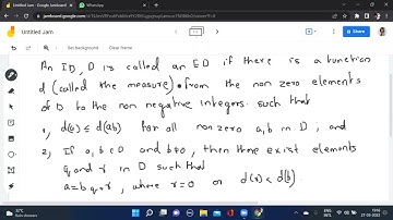 S6 Ring Theory Euclidean Domain