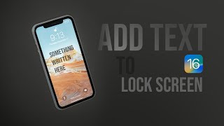 How to Add Custom Text to iPhone Lock Screen (multiple ways)