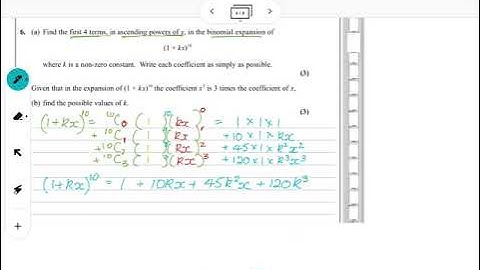 Question 6 AS level Edexcel maths October 2020