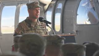 Joint Task Force-Southern Border's Incoming Commander gives Remarks