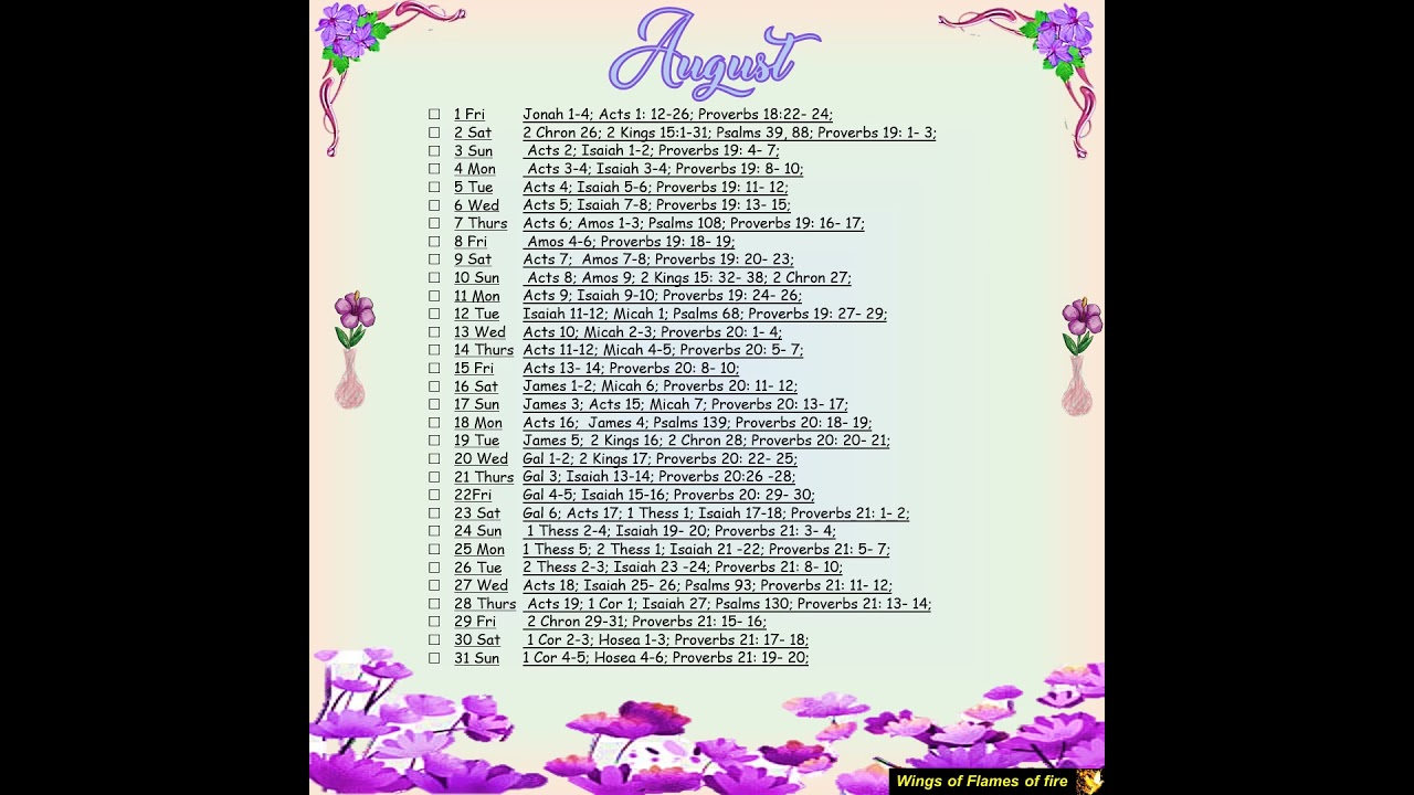 Bible reading plan for 2025. 