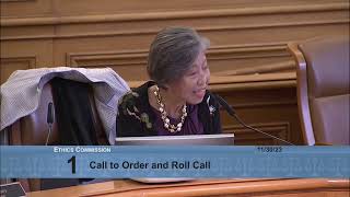 November 30, 2024 Special Ethics Commission Meeting