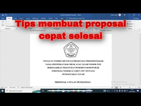 Cara Pembuatan Proposal Usulan Penelitian || Part 01