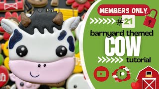 Barnyard Cow Sugar Cookie Decorating Tutorial