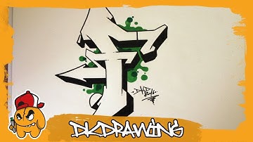 Graffiti Alphabet Tutorial - How to draw graffiti letters - Letter F