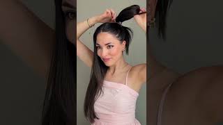 Easy Waterfall Ponytail Hack#hairstyletutorial #hairhack #